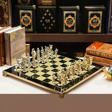 Chess set «Romans Green» from Manopoulos