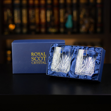 Crystal glasses for whiskey "Eclat" from Royal Buckingham, Great Britain