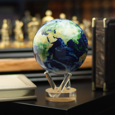Self-rotating globe «Earth in the clouds» Ø 11,4 cm