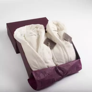 Family set: men's and women's bathrobes by Vincent Devois