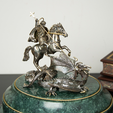 Figurine "St. George the Victorious" brass "Pandora", silvering