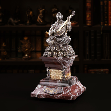 Figurine "Kozak Mamai", brass "Pandora", marble, gilding