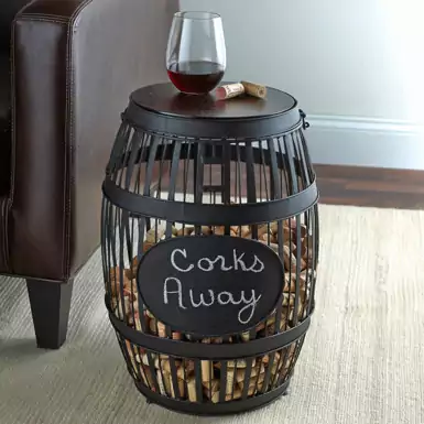 Exclusive Barrel-shaped Wine Table by Wine Enthusiast