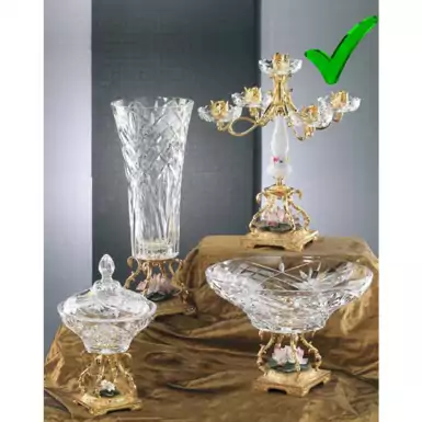 Ornate crystal candlestick by CreArt