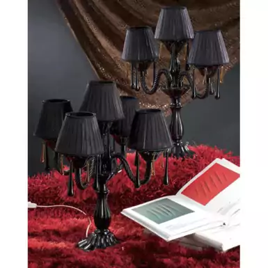 Stylish black table lamp in two versions by Cre Art