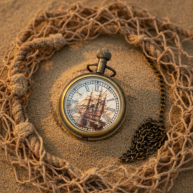 Pocket watch "Sailboat"