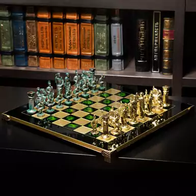 Chess set "Greeks and Romans" (44 x 44 cm) by Manopoulos