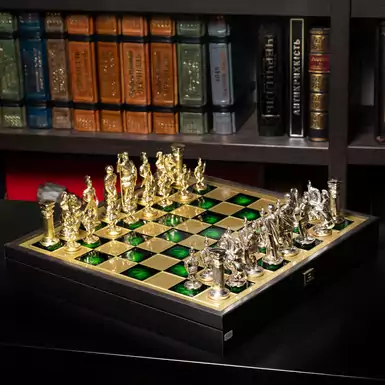 Chess set "Brave Warriors" (41 x 41 cm) by Manopoulos