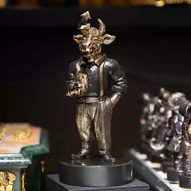 Figurine "Bull-businessman" by Vizuri