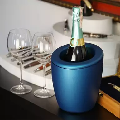 Wine cooler Demi Blue Metal Touch