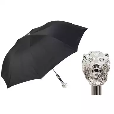 Exclusive men's umbrella «Silver Lion» from Pasotti