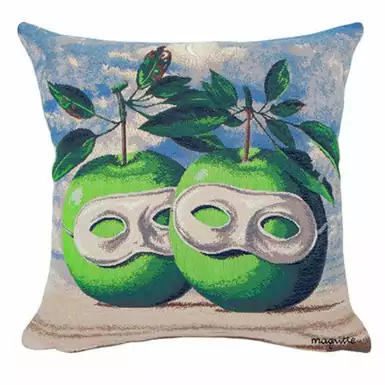 Pillowcase "Rene Magritte - The married priest 1961" (45x45 cm) by Jules Pansu