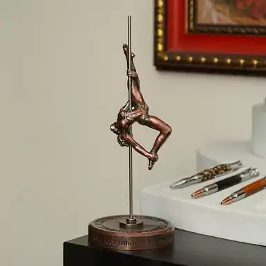 Copper figurine "Pole Dance" 