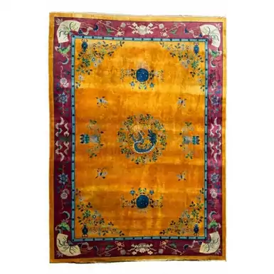 Wool carpet "Dragon" of the ART DECO period, 360x270 cm 