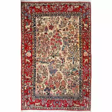 Wool carpet "Wild animals" 214 x 141 cm 