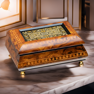 Music box "Sonata" by Anframa (hand gilding)