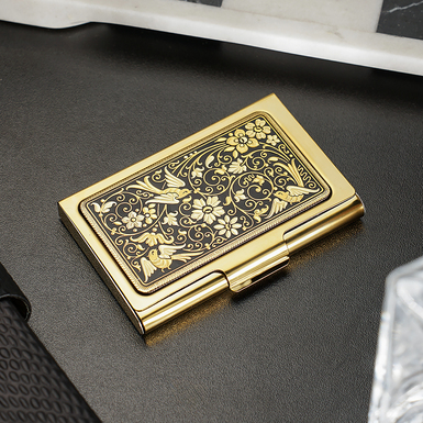 Card holder "Success" by Anframa (hand gilding)