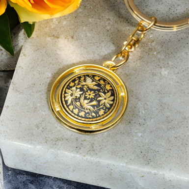 Souvenir keychain "Spring garden" by Anframa (hand gilding)