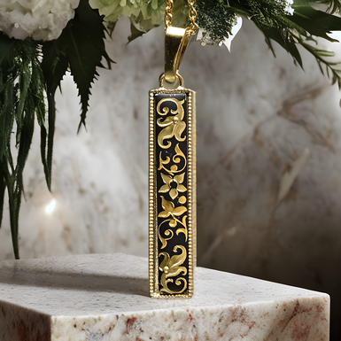 Pendant "Blossom" by Anframa (hand gilding)