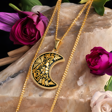 Pendant "Moonlight" by Anframa (hand gilding)