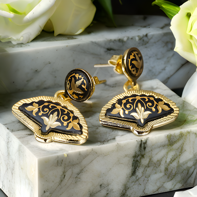 Earrings "Summer song" by Anframa (hand gilding)
