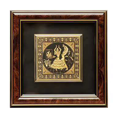 Engraving  "Dancers" by Anframa (hand gilding)