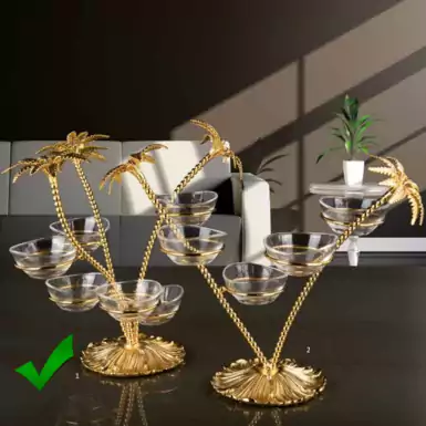 6 cups on a palm tree stand by Cre Art