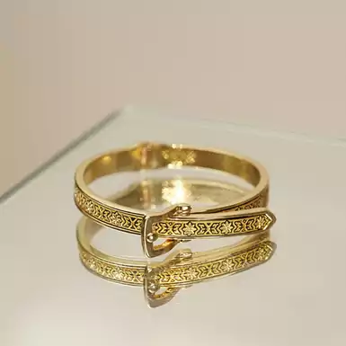 Bracelet "Tracery" by Anframa (hand gilding)