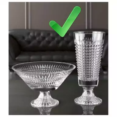 Legged crystal vase by Cre Art