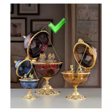 Luxurious Crystal Egg Box for Perfume Bottles by Cre Art