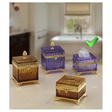Crystal napkin holder by Cre Art