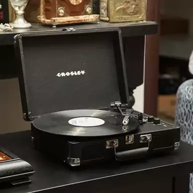 Portable "Exclusive Black Vinyl" by Crosley with Bluetooth Out function 