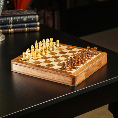 Set 2 in 1 (chess, checkers) "Staunton III" from Italfama