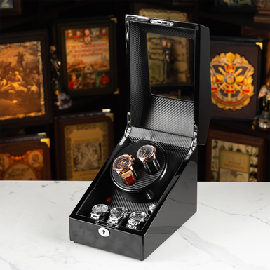 Automatic winder box for two watches "Modesty" by Asen