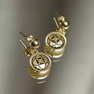 Earrings "Fashion" by Anframa (hand gilding)
