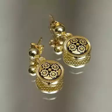 Earrings "Fashion" by Anframa (hand gilding)
