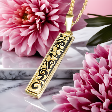 Pendant "Marigold" by Anframa (hand gilding)