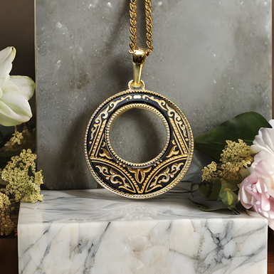 Pendant "Eternity" by Anframa (hand gilding)