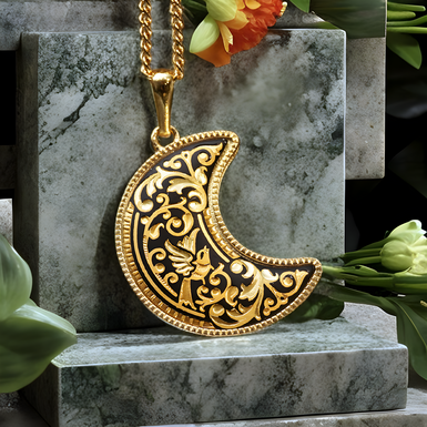 Pendant "Moonbeam" by Anframa (hand gilding)