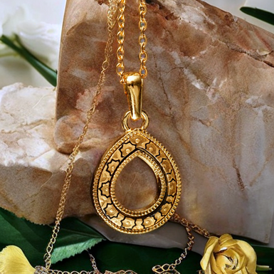 Pendant "Ellipse" by Anframa (hand gilded)