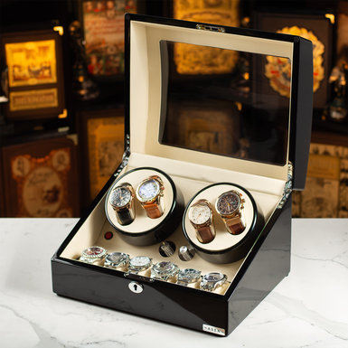 Box for winding 4 and storing 5 watches "Augustus" by Asen