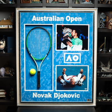 Certified autograph of Serbian tennis player Novak Djokovic (89х110 cm)