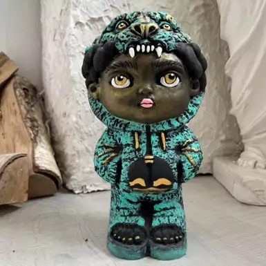 Author's figurine "Baby" (turquoise)