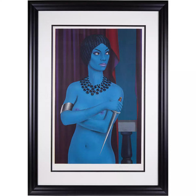 The author's painting "Woman with a dagger", Felix Labis, 1972