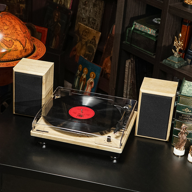 Crosley Brio Turntable System - Natural
