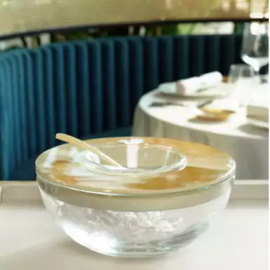 "Delicacy" caviar bowl by Arca Horn