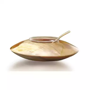 Caviar bowl made of natural horn "Royal" by Arca Horn