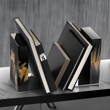 "Jino" natural horn bookends by Arca Horn