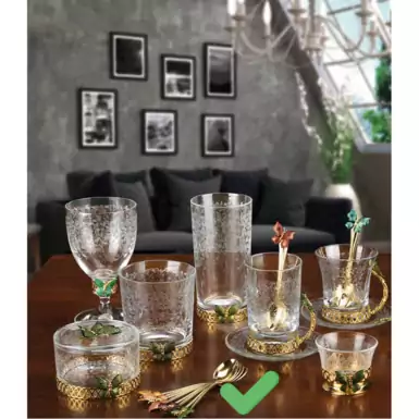 Set of 6 Gilded cups by Cre Art