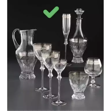 A set of champagne glasses by the Italian brand Cre Art